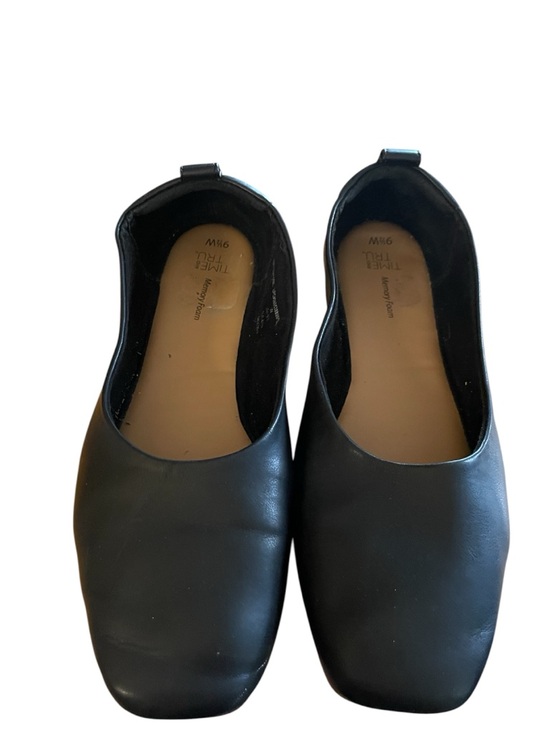 Time and Tru Shoes - Time and Tru Black Square Toe Ballet Flats. 9.5 LIKE NEW!